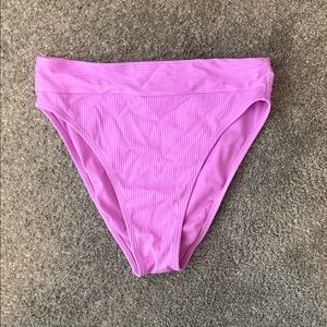 High-Rise Ribbed Women's Swim Bottoms